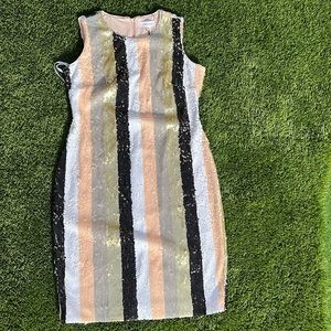 STUNNING Sequin Calvin Klein Pencil Dress